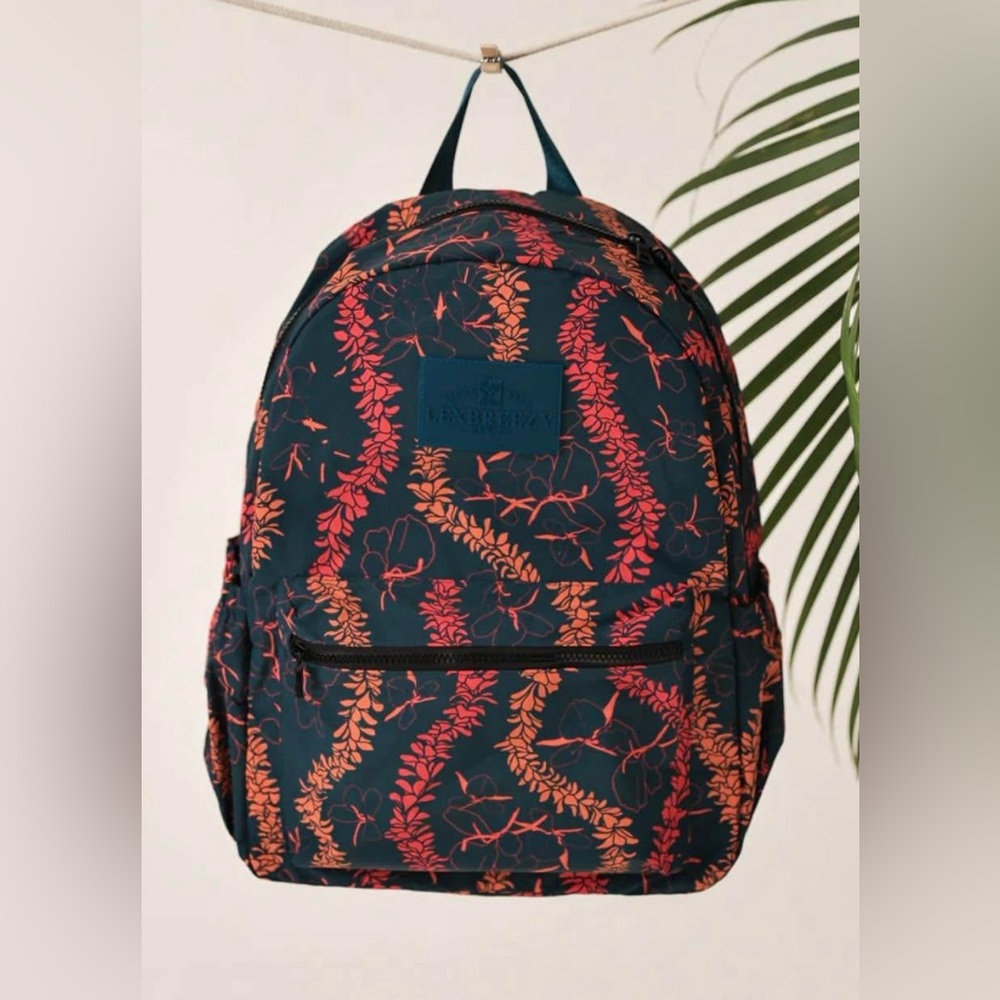 LexBreezy Holo Holo Ginger Lei Navy/Pink Backpack, BNWOT